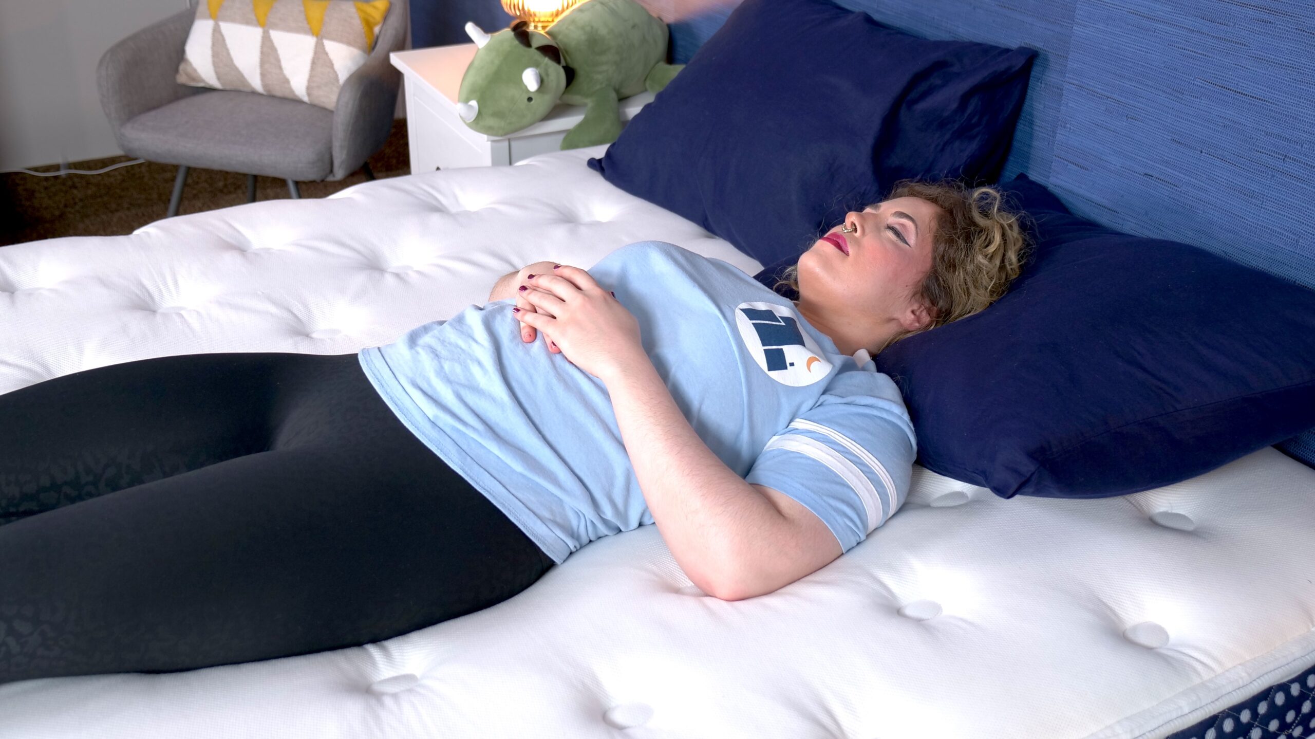 Nichole back sleeping on the WinkBed