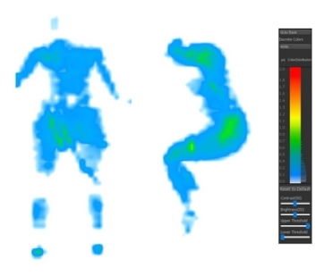 Pressure map results for the Helix Midnight Luxe