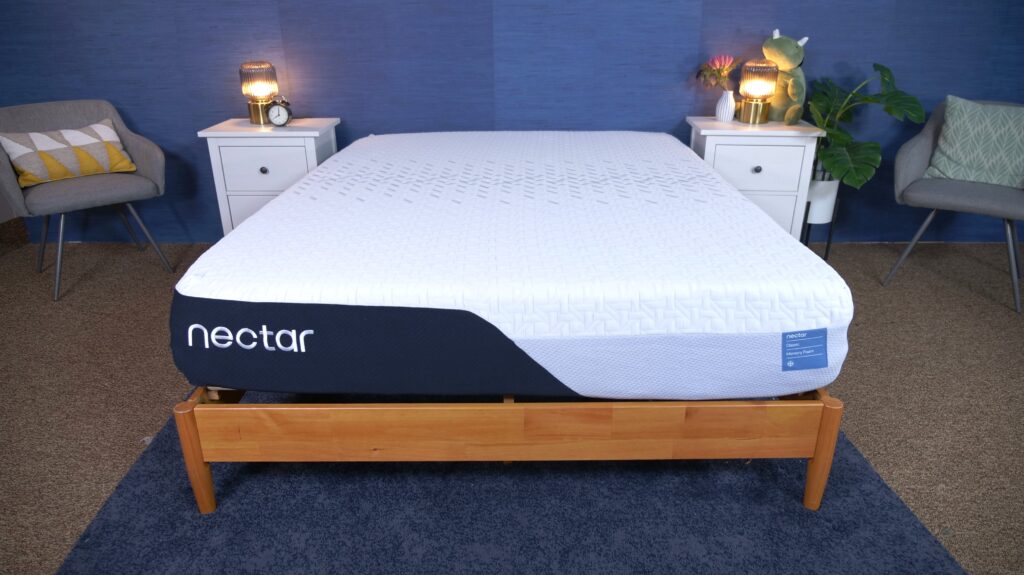 A front-facing image of the Nectar Classic memory foam mattress.