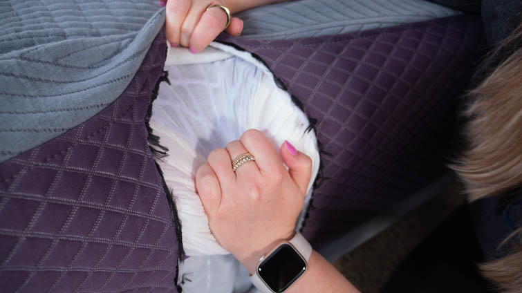 Showing the cooling Purple polymer grid.