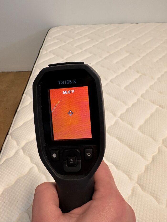 Cooling testing on the Titan Plus mattress